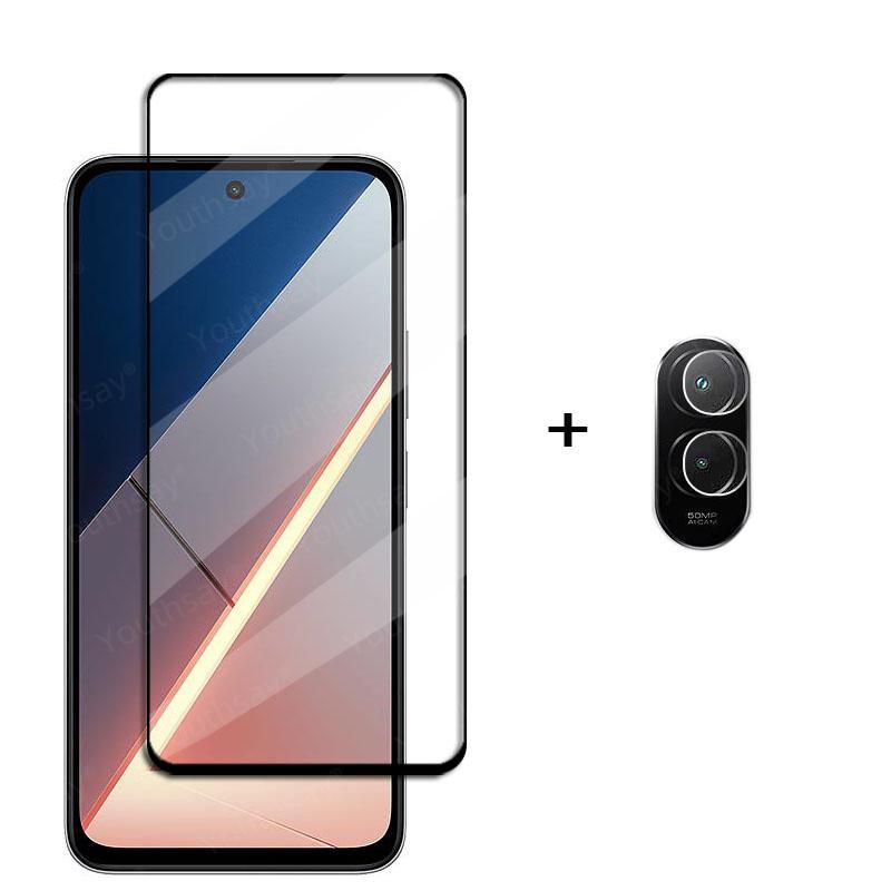 6in1 Glass For Poco M7 Full Cover Tempered Glass Xiaomi Poco M7 Screen Protector HD Protective Phone Lens Film Poco M7 4G