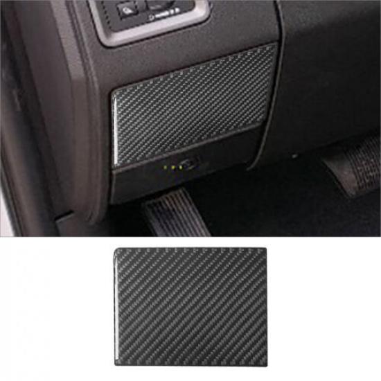 For RAM 1500 2013-18 Carbon Fiber Interior Driver Side Storage Cover Trim