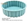 Silicone Cake Mold Flexible Large Round Breads Molds Oven Microwave Dishwasher Reusable Kitchen Bakeware for Baking Cake Breads Pies Tarts Jello
