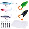 5 pezzi Esca Topwater Popper Elica Topwater Esca Artificiale Hard Crankbait Wobbler Coda Rotante Attrezzatura da Pesca