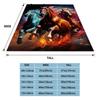 Running Horse Flannel Throw Blanket - Lightweight Digital Print Fleece, Soft & Warm for Sofa/Bed/Travel/Office, Home Decor