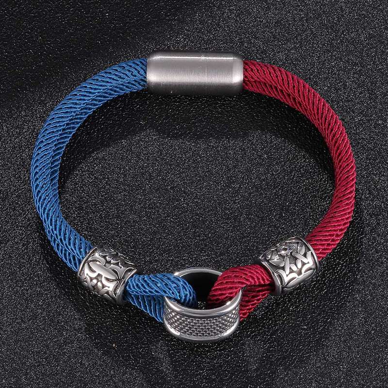 Mens Accessories Navy Style Rope Bracelets Stainless Steel Women Fashion Jewelry Charm Bangles HipHop Handmade Gift