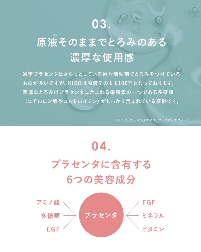 KisoCare Placenta PC 20ml serum z łożyska końskiego piękna skóra z jędrnością i [nr 014] 100% -Dla elastyczności-