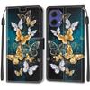Luxusní lakované kožené pouzdro Wallet Book Style Ochranný kryt pro Motorola Moto G85 5G/G75/G55 5G/G35/G34 5G/G24/G04/G15/G05/G84 5G/G54 5G/G24 Power
