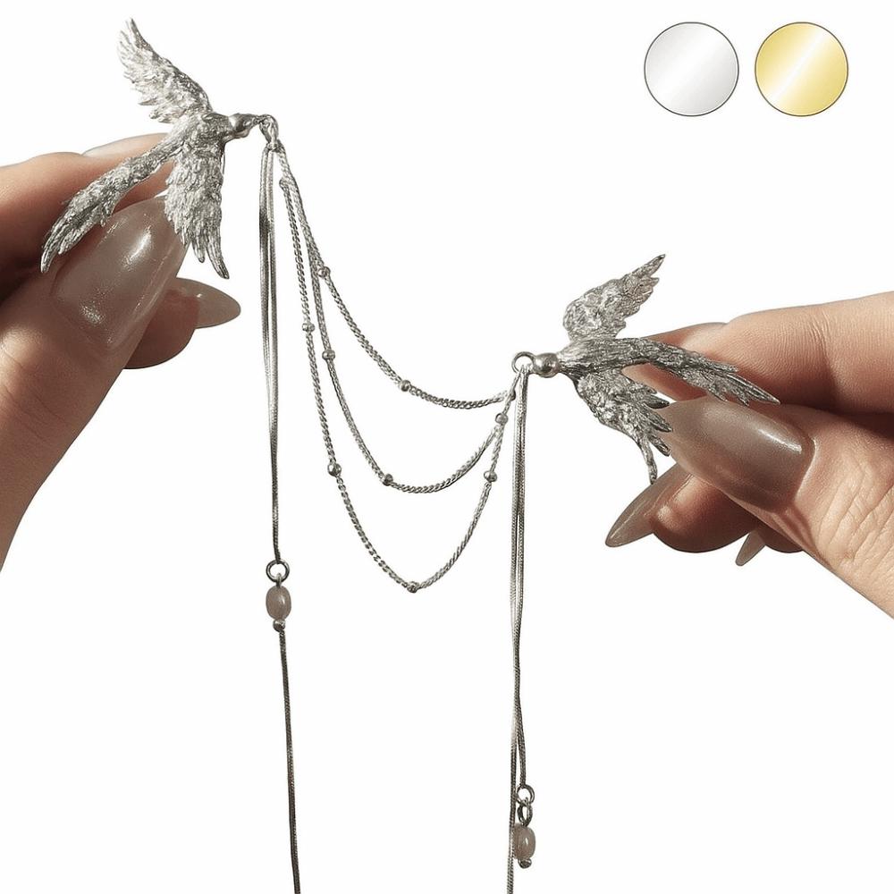 Delicate Design Fringe Brooches Long Fringe Animal Brooch Bird Lapel Pins  Women Fashion