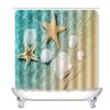 18 Colors 4Piece Marine Style Dolphin Waterproof Shower Curtain Set Anti-slip Mat Base Carpet Toilet Cover Pad Bathroom Kit