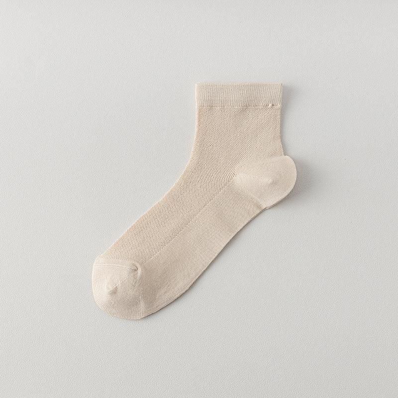 Calcetines Cortos de Verano Finos para Mujer, Antibacterianos y Desodorantes, con Malla, Transpirables, Antideslizantes y Talones que No se Bajan, Calcetines Cortos Tipo Barco