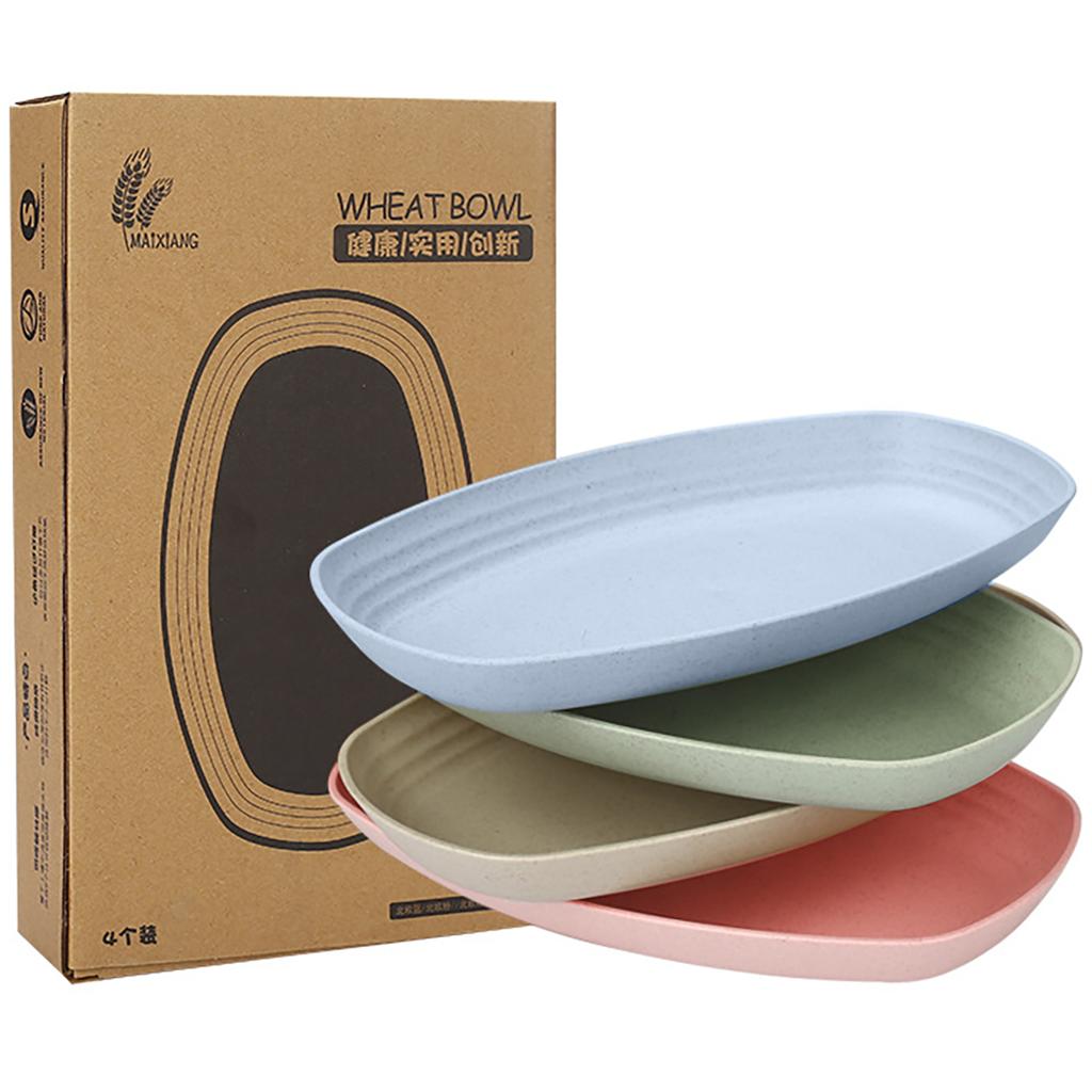 High Grade Wheat Straw Dinnerware Set Children's Unbreakable Dishes Tableware Fork Spoon Chopsticks Bowls Cup Dish Camping Set