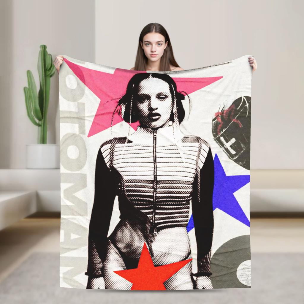 Rosalia Lux  Warm Soft Blanket  Picnic Plush Bedding Throws Fluffy Home Decor Flannel Bedspread Sofa Bed Cover