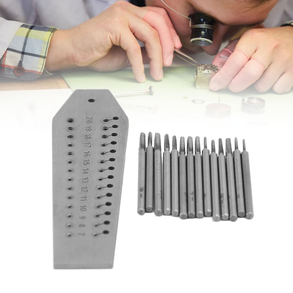 14Pcs Stable Micro Size Tap Die Set Metal Compact Thread Tool 0.7-2mm Watch Tool Screw Repair