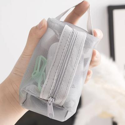 Netz-Kosmetiktasche, Netz-Make-up-Taschen, transparente Netz-Reißverschlusstasche für Büros, Reise-Aufbewahrungstaschen, Kulturbeutel, Make-up-Tasche
