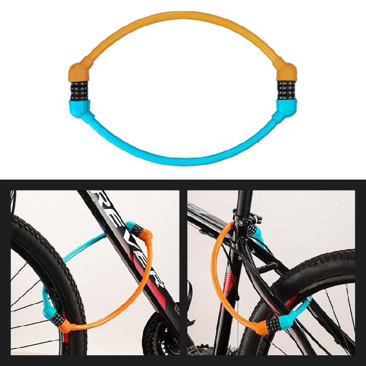 Heavy Duty 4 Digit Bicycles Cable Lock, Bike Portable Code Lock Cable Anti Theft
