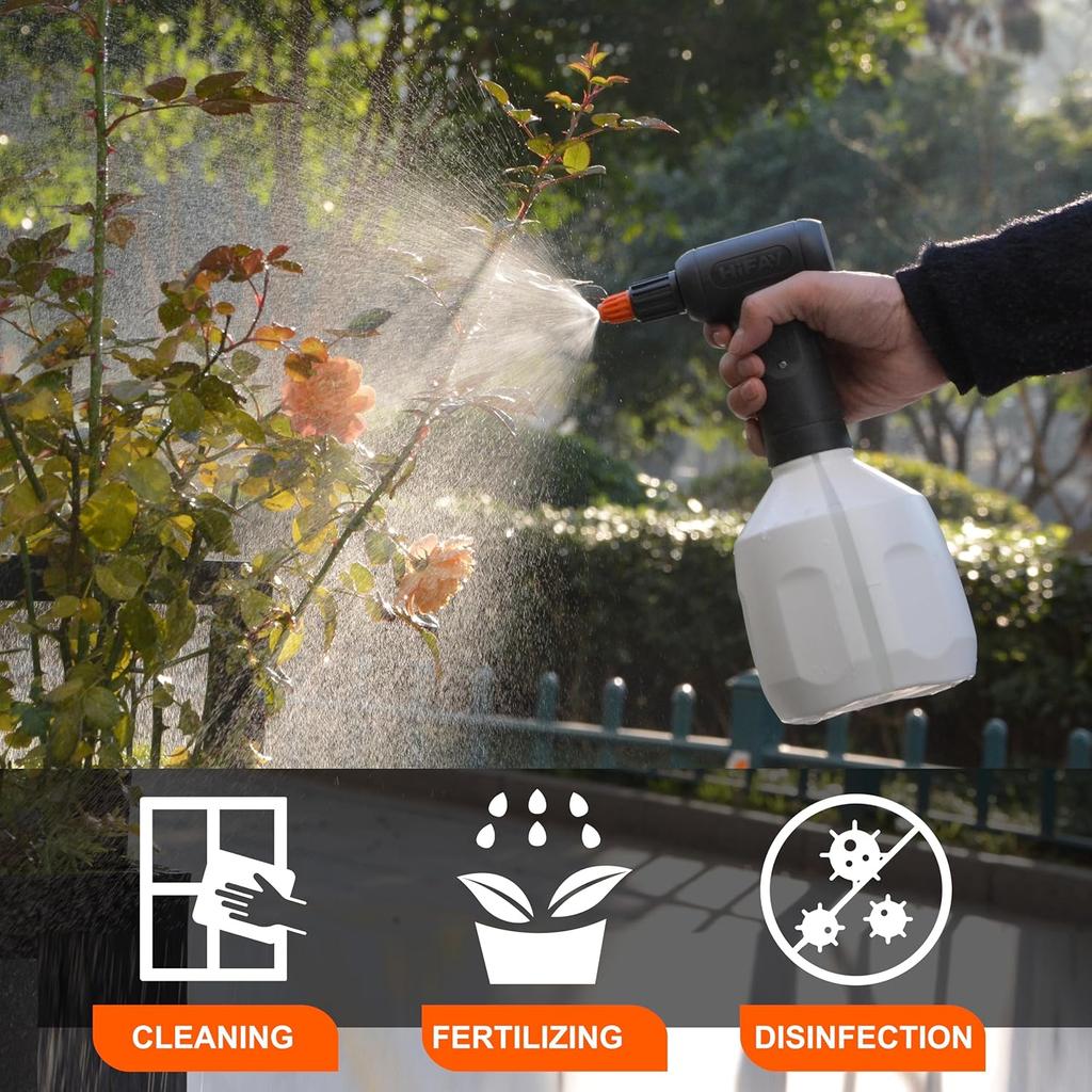 Electric Spray Bottle 1L/0.26 Gallon, Handheld Rechargeable Battery Powered Sprayer,Automatic Sprayer,Plant Mister For Plants In Lawn And Garden