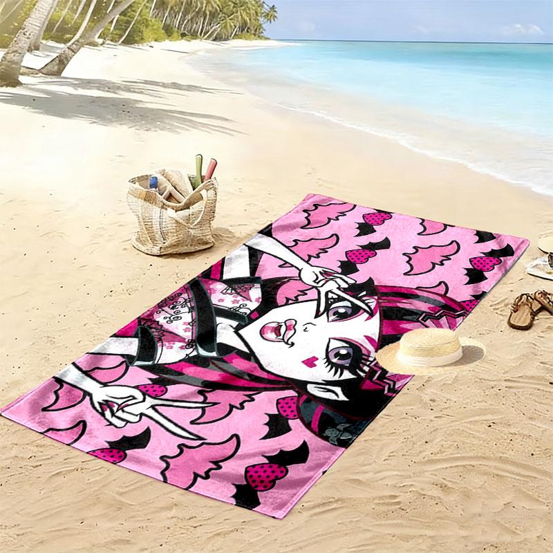 Ula Cartoon Print Beach Towel, Large Soft Quick Dry Towel for Beach Camping Swimming