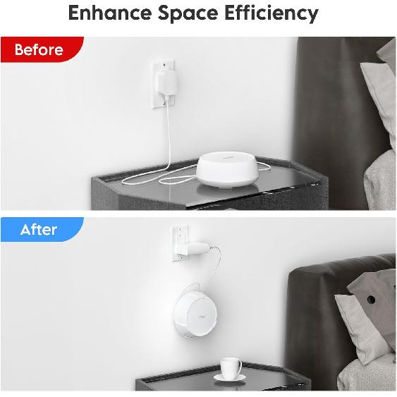 Wall Mount Holder for TP-Link Deco BE23/BE25/BE3600/BE5000 WiFi 7 Mesh Wi-Fi System – Space-Saving Bracket with Hidden Cable Management, Secure &