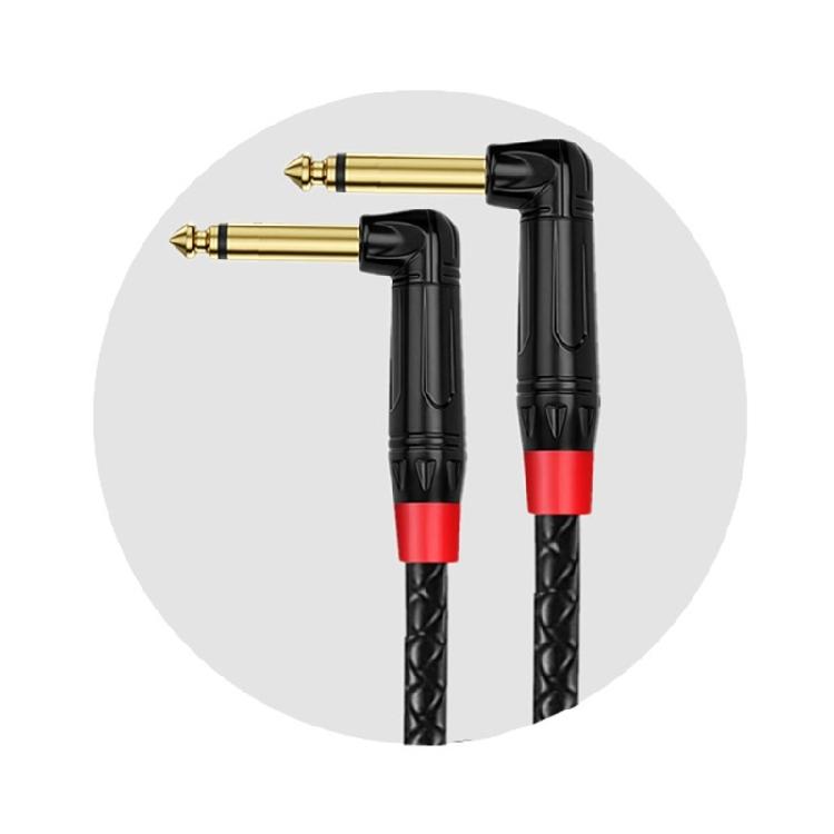 1/4inch Guitar Instrument Cable 6.35mm (1/4) to 6.35mm (1/4) Stereo Sound Cable Male to Male Cable for Electric Guitar