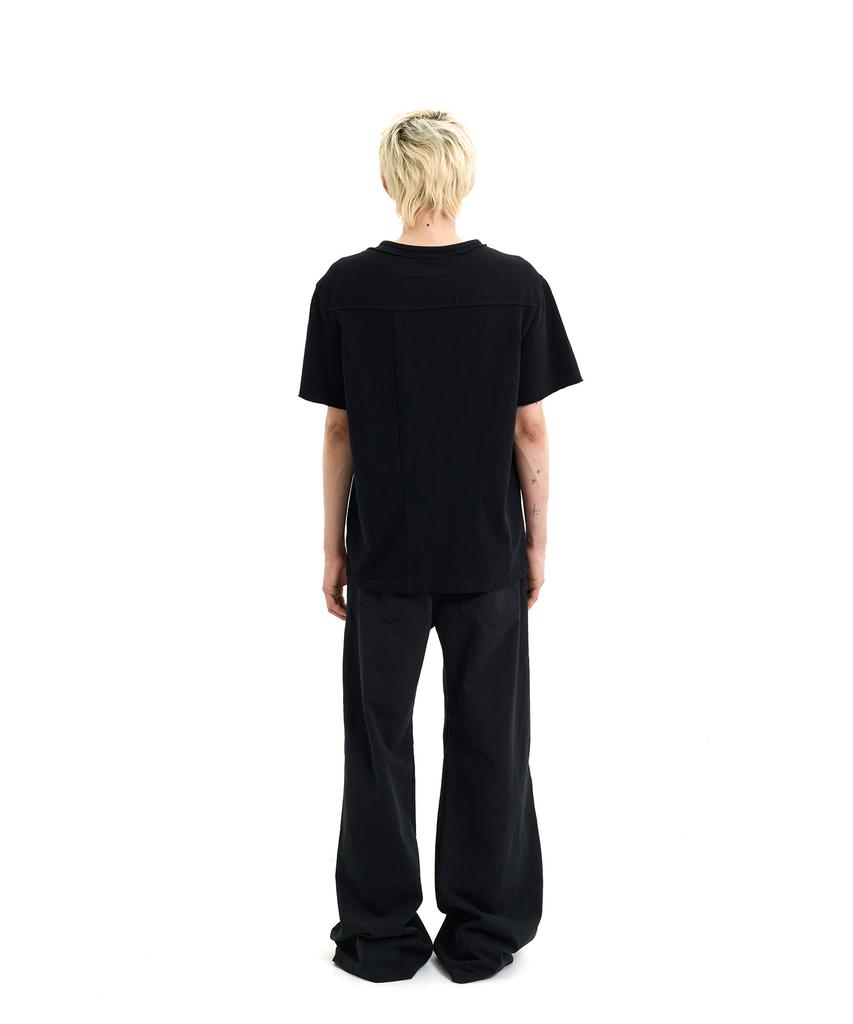 Laekeulopeu Cargo Flared Trousers - Black