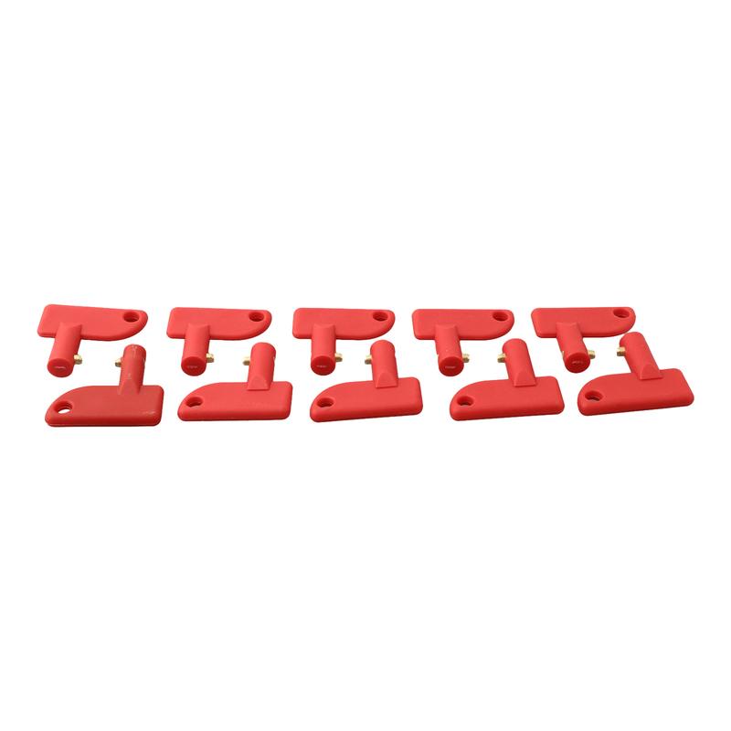 10PCS Plastic Keys Spare Key Battery Isolator Switch Power Kill Cut Off Switch Car Van Boat Red ABS Plastic Keys