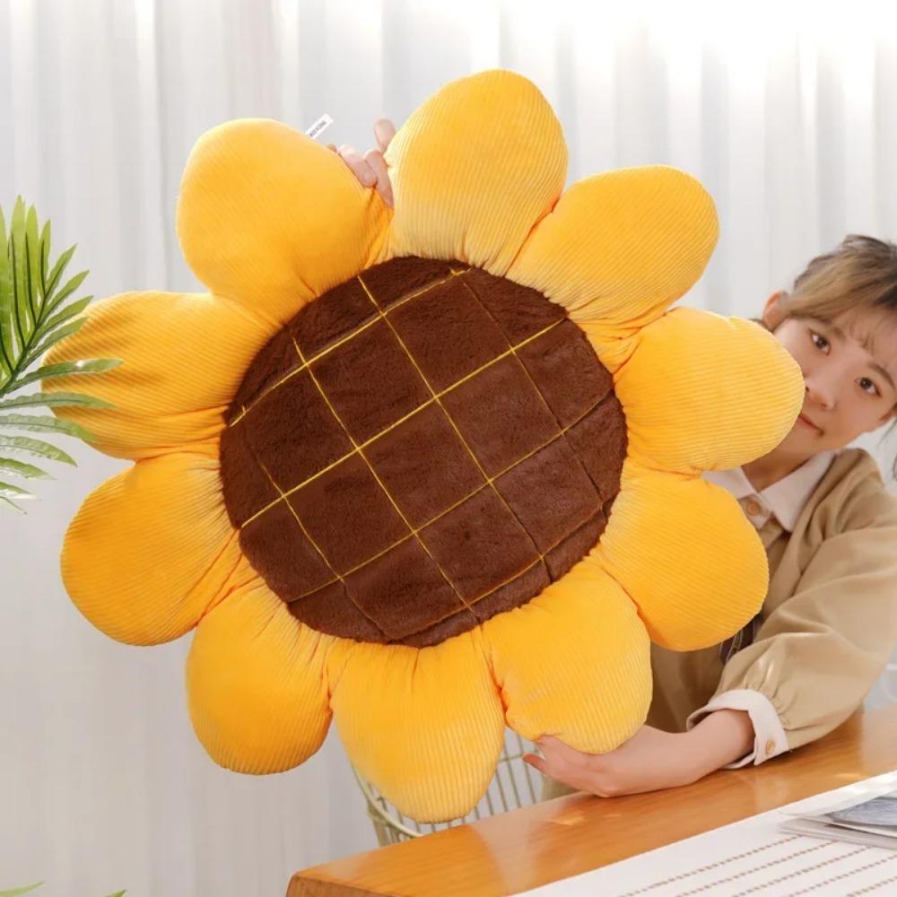 1pc 40/50/70cm Stuffed Soft Plant Sunflower Plush Toys Cute Chair Car Plush Cushion Office Nap Pillow Nice Birthday Gift
