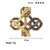 Intelligence Puzzle Zinc Alloy Disentanglement Rings - Unlock Nine Linked Rings Kongming Luban Lock Educational Toy