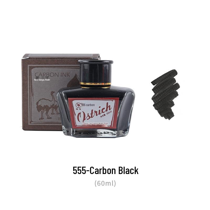 Ostrich Ink Series: Set of 3 Waterproof, Erasable Fountain Pen Inks - Red, Black, Pure Blue