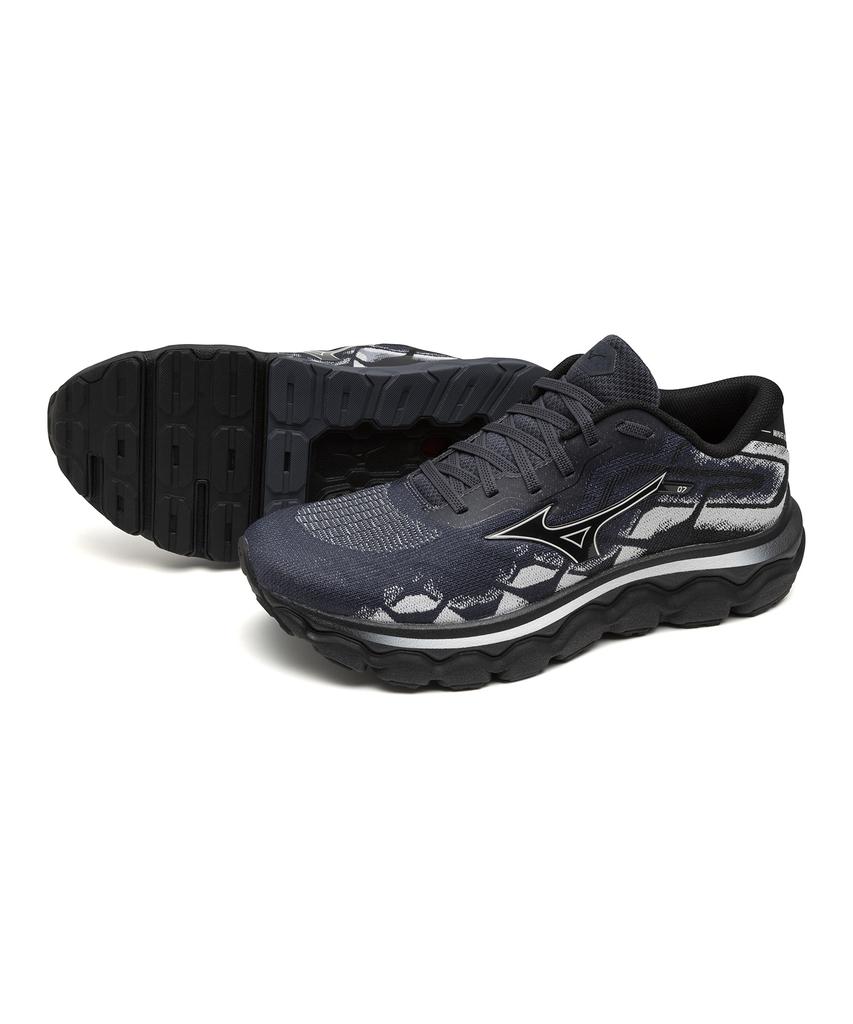 Mizuno (Male) Wave Horizon 7 - India Ink:Nimbus Cloud:Black / J1Gc242653