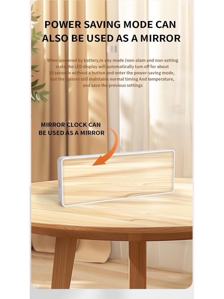 LED Digital Alarm Clock with 12/24-Hour Display