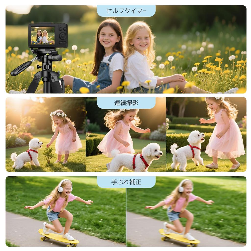 SRAR Digital Camera 4K 68MP Memory Card Included SD Card Professional 4K Video and 48MP High Resolution Photos Digital Camera OTG compatible for