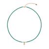 Handmade Geometric Turquoise Pendant Necklace Women Minimalist Locket Chain 45cm Adjustable Length Boho Chic Jewelry