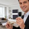 PU Woven Magnetic Business Card Holder – Sleek Card Organizer For Professionals, Portable Card Case