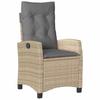 Vidaxl 4-Cz. Gartenmöbel-Set mit Kissen, Beige, Polyrattan