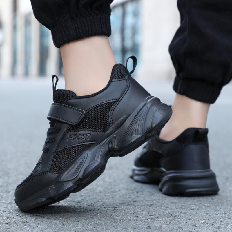 Summer Children Sneaker Boys Casual Shoes Black Breathable Student Running Shoes Fashion Kids Girls Outdoor Sport Tennis