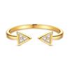 copper Ring Ideal For Woman Triangular Geometry Open Ring Authentic Jewellery High Quality Durable Material Elegant Design