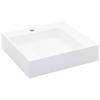 Lavabo - vidaXL - 50x50 cm - Fonte minérale - Blanc - Design tendance et facile à nettoyer