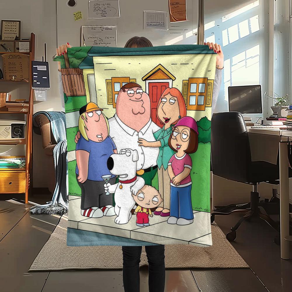 Family Guy Flannel Blanket, High quality Comfortable for All Seasons, Home Decor, Warmth and Comfort