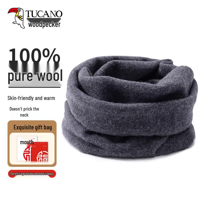 

TUCANO Мужской зимний шарф-манишка из чистой шерсти One Size