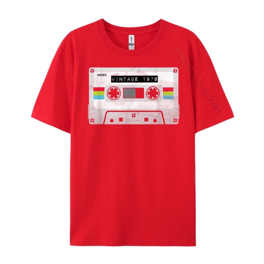 Vintage Cassette Tape 1978 Tshirt Woman Funny Shirts Men Fashionable and Trendy Meme TShirts Character
