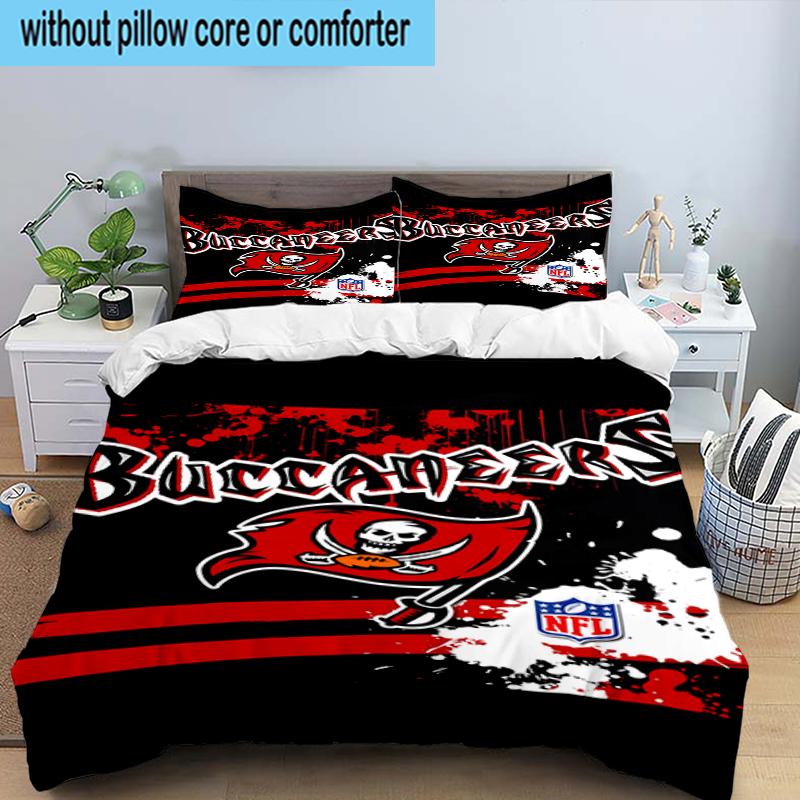 Tampa Bay Buccaneers Logo 3PCS Bedding Set 2D Printing (Includes 1 Duvet Cover + 2 Pillowcases Coreless), Bedroom decor,Fan gift