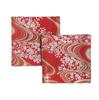 Mashule Coaster Kinran 2-piece Set Nishijin Weaving Japanese Pattern Traditional Made Red Flowing Water