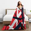 Aabstract Red And Black With White Lines Van Halen Blanket Winter Soft Throw Blanket For Boy Outdoor Flannel Bedspread Bed Cover