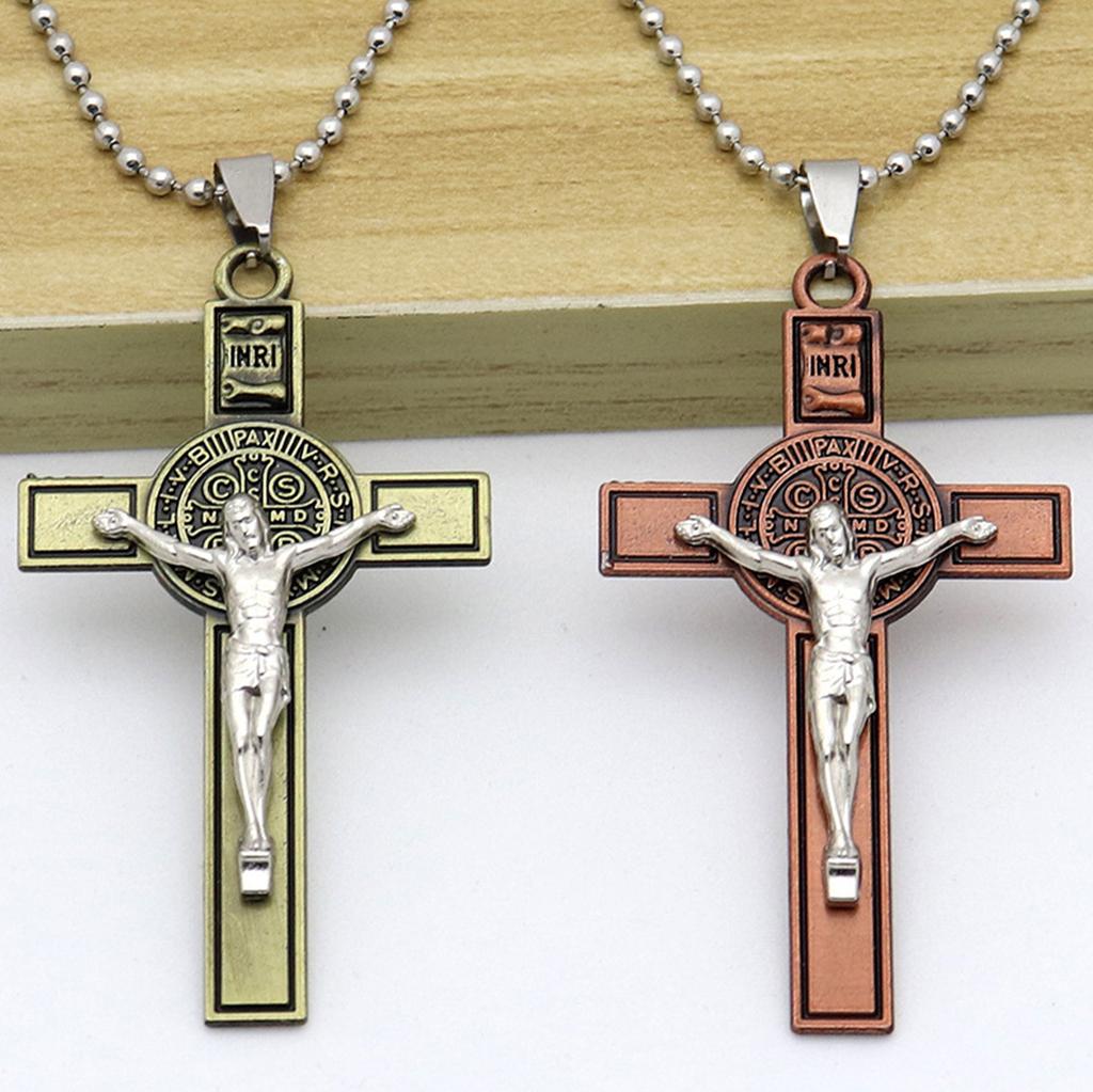 Necklaces Unique Metal Pendants Jewelry Cross Charm Suitable for Christian Believers Gift Enthusiasts Trendsetters