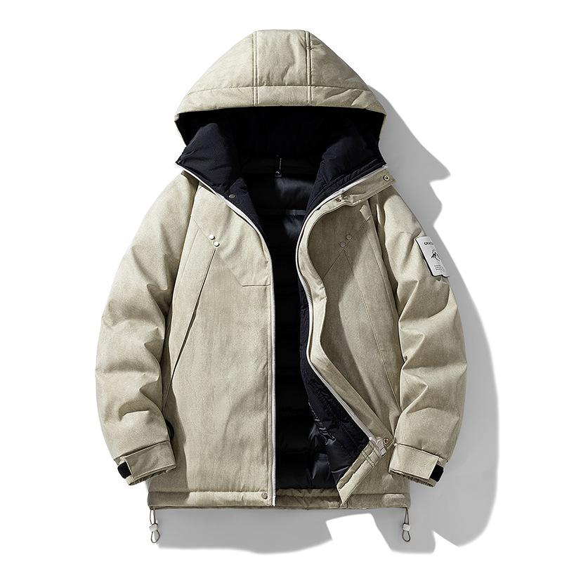 American Casual Hooded Cotton Jacket In Winter Loose Trendy Old Hooded Cotton Jacket Men's Cotton Jacket Couple