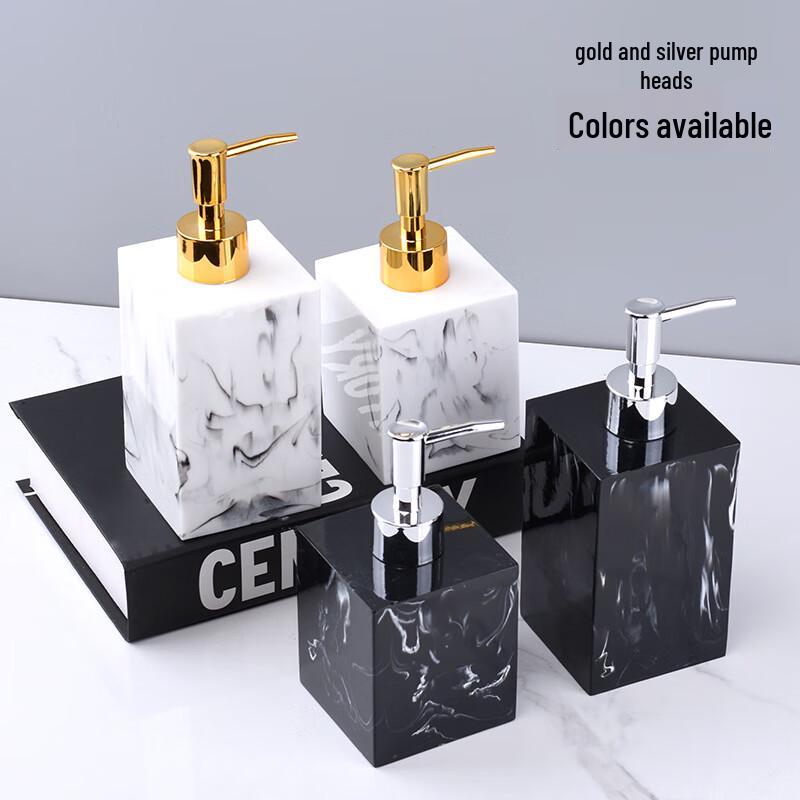 Marble Pattern Resin Hand Soap Dispenser