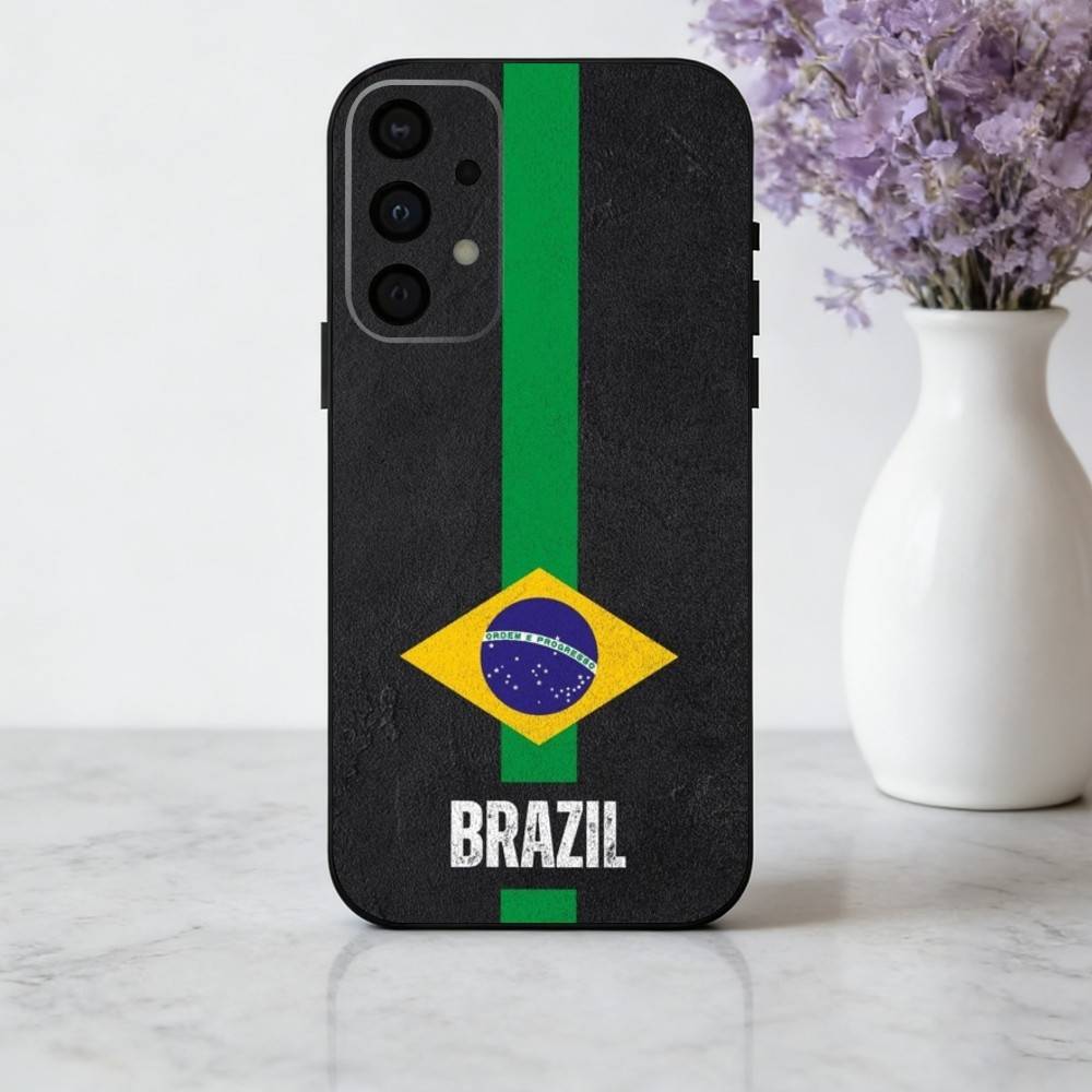COOL B-Brazilian-N F-Flag-G ART Phone Case For Samsung Galaxy A73,A72,A71,A70,A53,A52,A51,Soft Silicone Black Cover