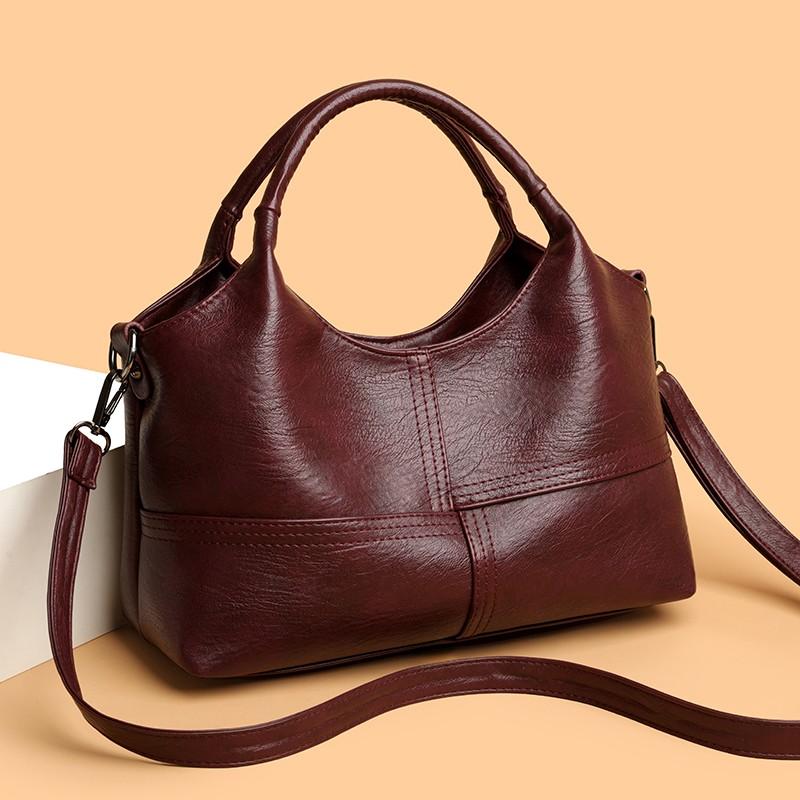 Vintage Leer Patchwork Handtas Mode Schoudertas Dames Vintage Crossbody Tas Werk Boodschappen en Dames Vakantiecadeaus