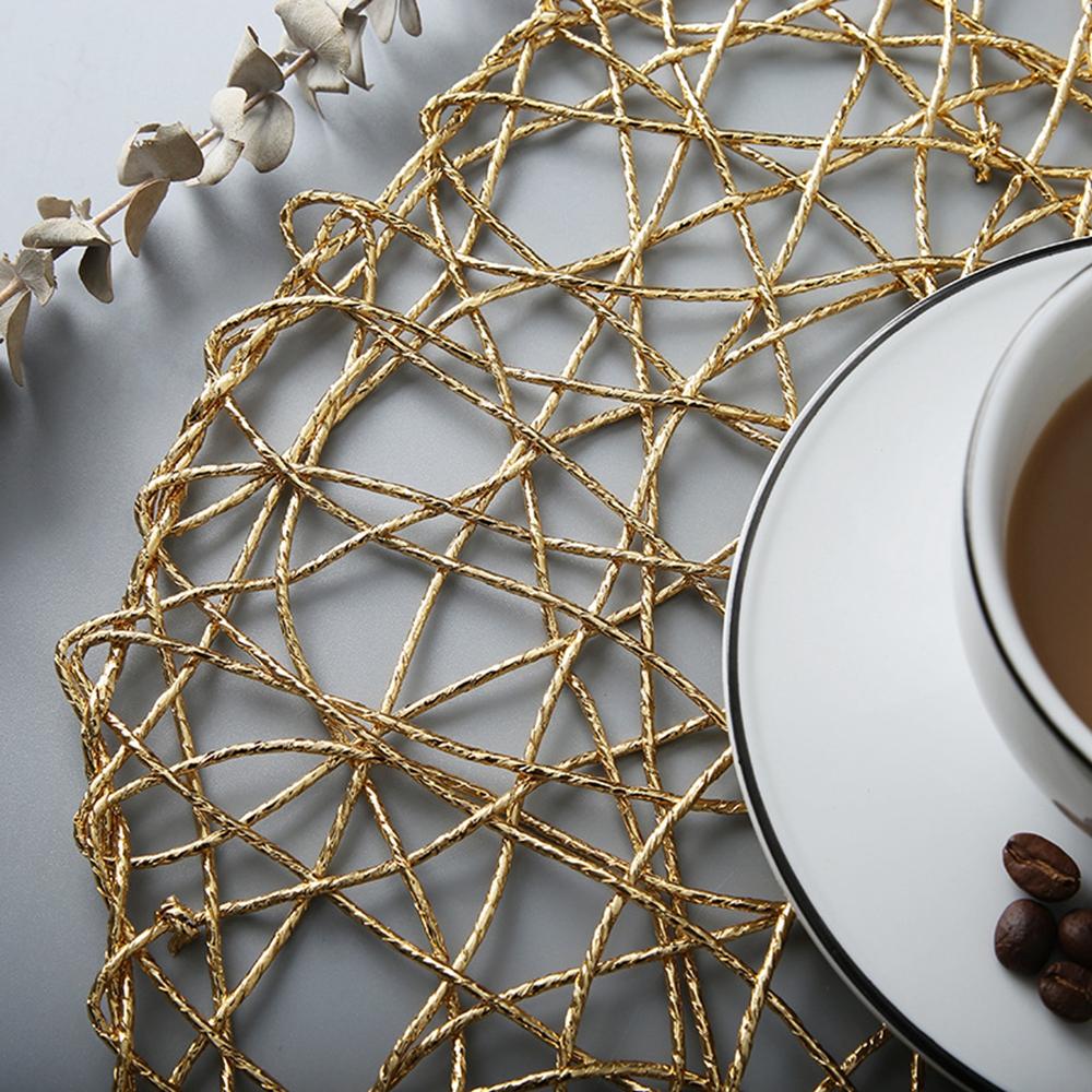 38cm Rural Woven Dining Mat Kitchen Cup Pads Placemat Coaster Dinnerware