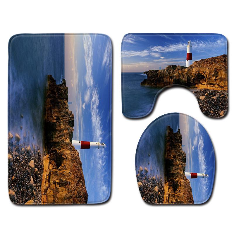 Animal Tree Print Bathroom Decorative Carpet Non-Slip Floor Mat Door Mat