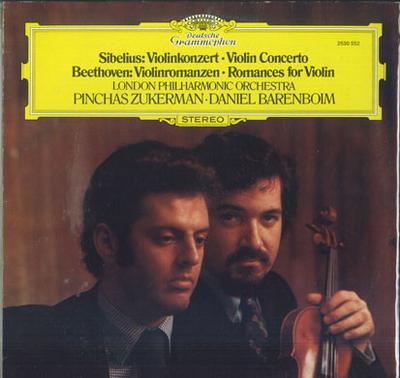 LP Record PINCHAS ZUKERMAN DANIEL BARENBOIM  Sibelius Violin Concerto  Beethov 2530552 DEUTSCHE GRAMM Venezuela Classical Used