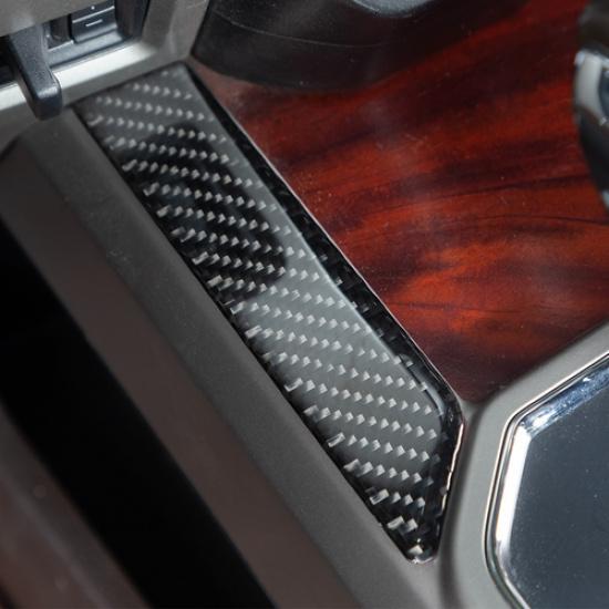 Carbon Front Gear Shift Storage Box Side Trim Decor Strips for 2015-20 Ford F150