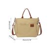 All-matching Casual Shoulder Bag for Women Fashion Handbag Ladies Canvas Tote Bag Large Capacity Zipper Crossbody Bag